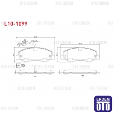 Renault Master 3 Arka Fren Balatası Fişli 2010- 