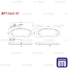 Renault Master 3 Fren Balata Arka 2.3 dci 2010- 