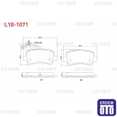 Renault Master III Fren Balata Arka 2010- 