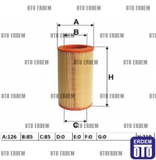 Renault Megane 1 Hava Filtresi 1.6 7701348175
