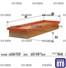 Renault Megane 1 Hava Filtresi 7701047285