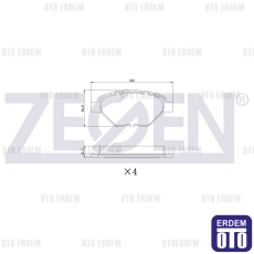 Renault Megane 2 Fren Balata Ön 2002-2008 