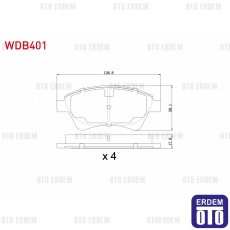 Renault Megane 2 Scenic 2 Fren Balatası Ön 2002-2009 