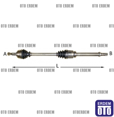 Renault Megane 3 Anka Sağ Aks 1.6 16 valf 8200725502 - 2