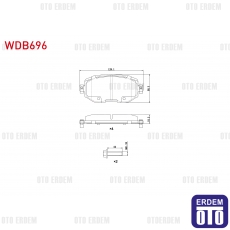 Renault Megane 4 Fren Balatası Ön 2016 