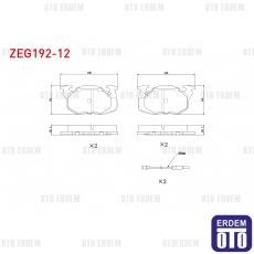 Renault R9 R11 Clio 1 R19 Express Fren Balatası Ön 1983 