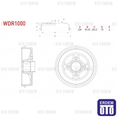 Renault Symbol 3 Clio 4 Fren Kampanası Arka 2012 