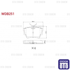 Renault Trafic 2 Trafic 3 Fren Balatası Arka 2001-2015 