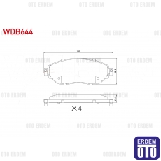 Renault Trafic 3 Fren Balatası Ön 2014-2015 