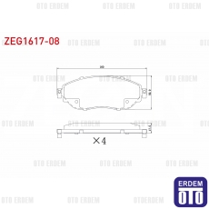 Renault Trafic 3 Fren Balatası Ön 2014 