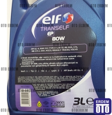 Şanzıman Yağı Elf Tranself EP-80 (3 Litre)  - 3