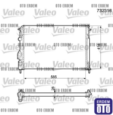 Scenic 1 Motor Su Radyatörü Valeo 7702258285 - 2