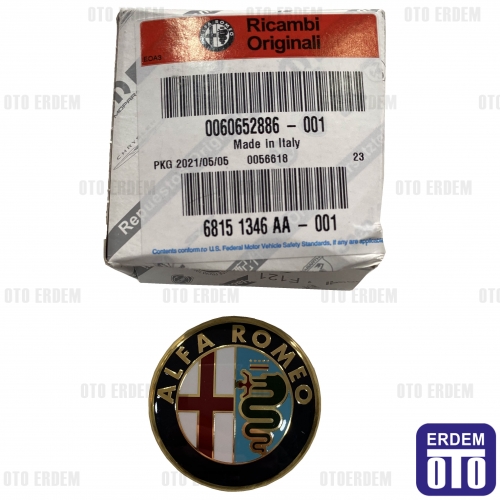 4 Coprimozzo Originali Alfa Romeo 60mm Nero - Per Giulietta, 159, Brera, Giulia, Stelvio