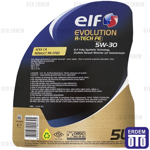 ELF 5W-30 Evolution Full-Tech FE, 4 Litres