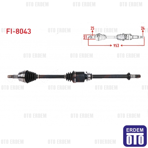 Fiat Fiorino Aks Sağ Ön Komple 1.3 Mjt 2007-2013 FI-8043 MOTO