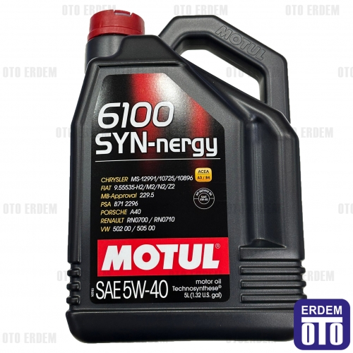 Motul 5w40 6100 SYN-nergy 5LT MOTUL5W40-SYN » Oto Erdem Renault Fiat ...