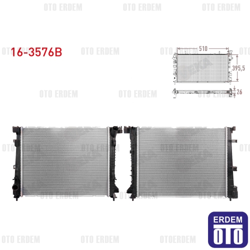 3576b Su Radyatörü Dacia Sandero 1.5 Bluedci 2021 16-3576B MGA-80965 16-3576B ...
